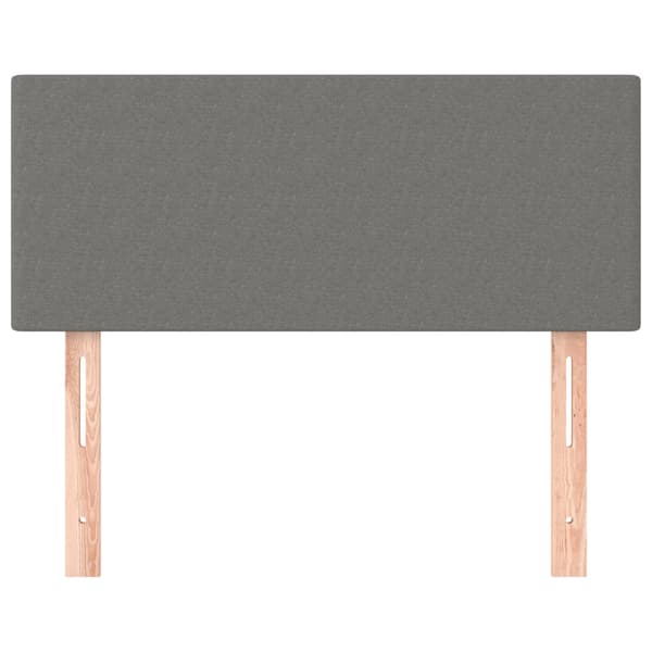 vidaXL Hovedgærde til seng mørkegrå 100x5x78/88 cm stof