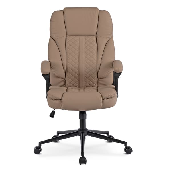 PHONIX Drejestol Beige Øko-læder Moderne