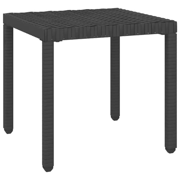 vidaXL liggestole med bord, sæt med 2, polyrattan, sort