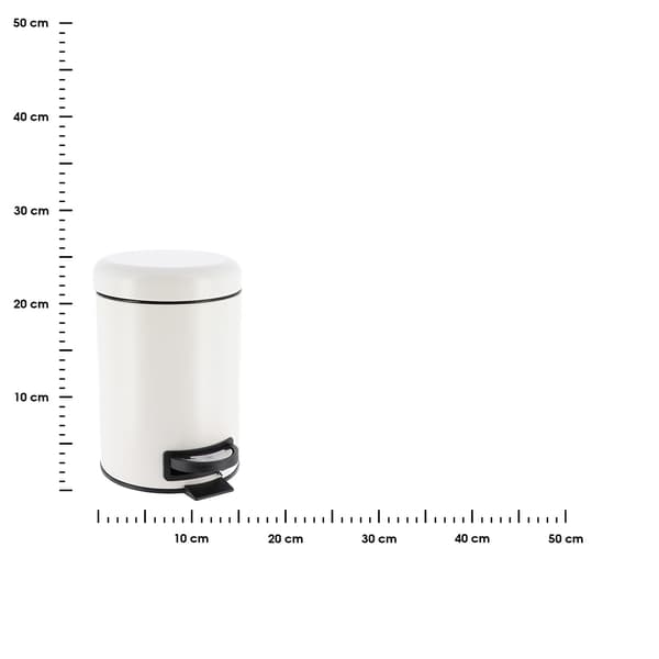 Core 3L hvid metalaffaldsbeholder