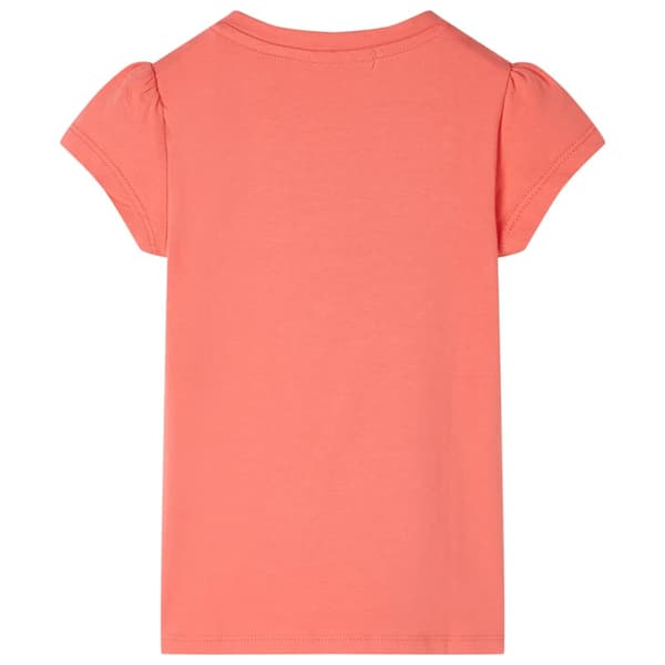 Barn-T-shirt med halvärmar, korall, 116