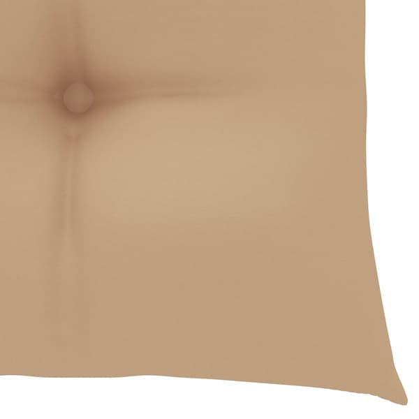 vidaXL Trädgårdsstolar med beige dynor, set om 2, teakträ