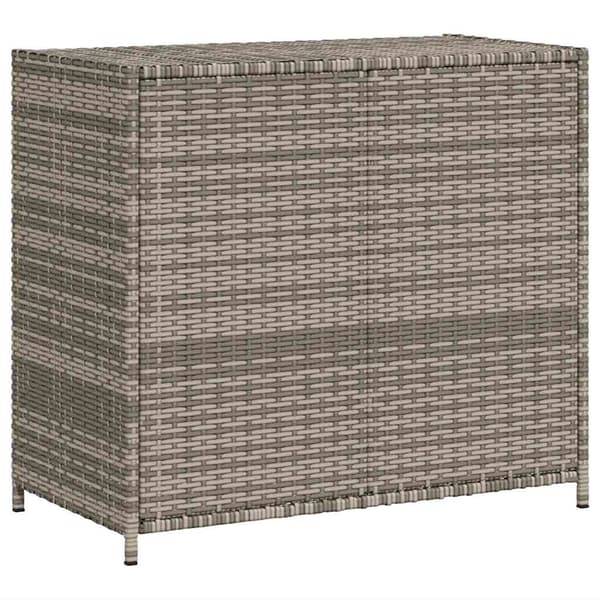 vidaXL Puutarhakaappi, Harmaa, 83x45x76 cm, Polyrottinki
