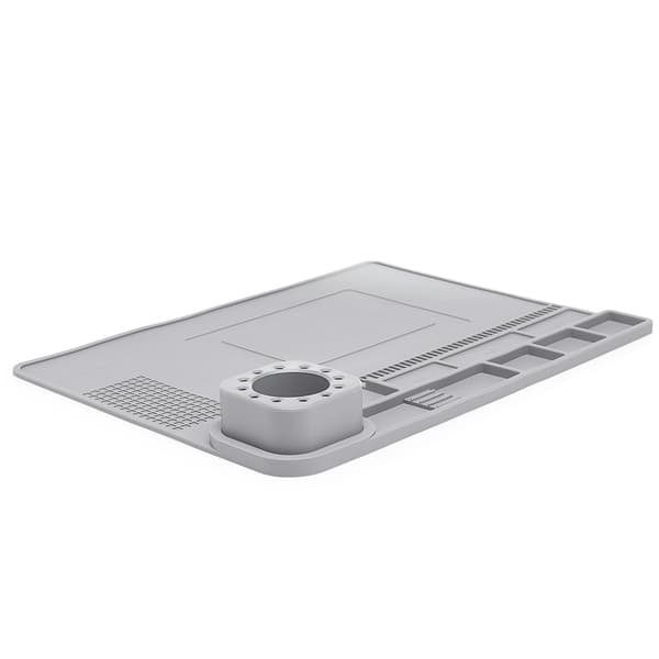 Antistatisk silikonmatta 40x30 cm grå