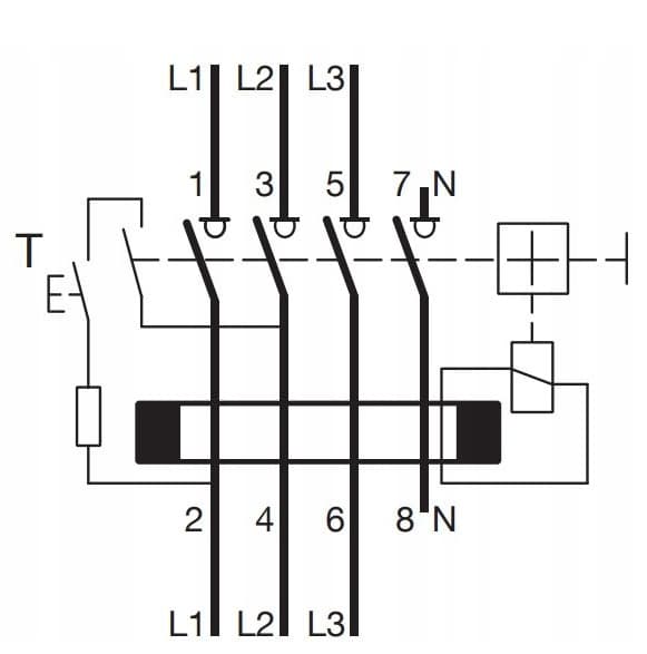 Differensströmsbrytare 4P 40A 30mA 6kA TYP AC CDC440J HAGER