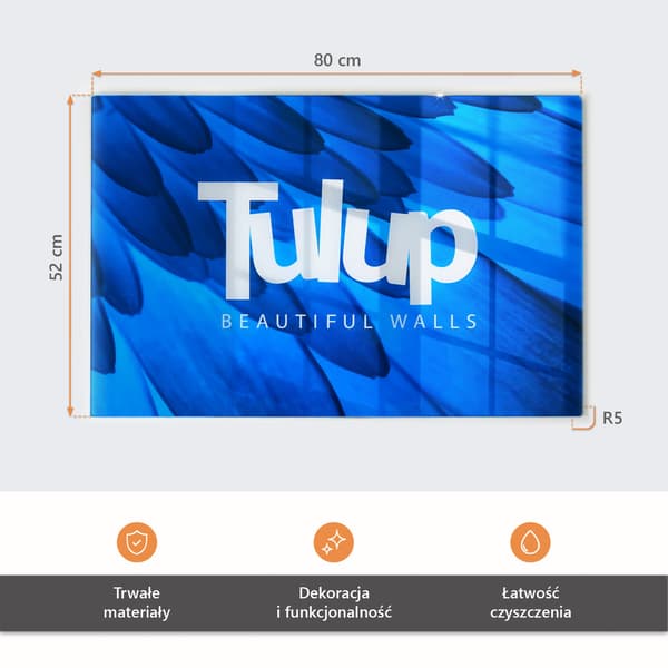 Glasköksbricka med grafik Grå hästar vinter 80x52 cm