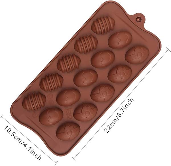 Silikonformar för påskchoklad, 3 stycken