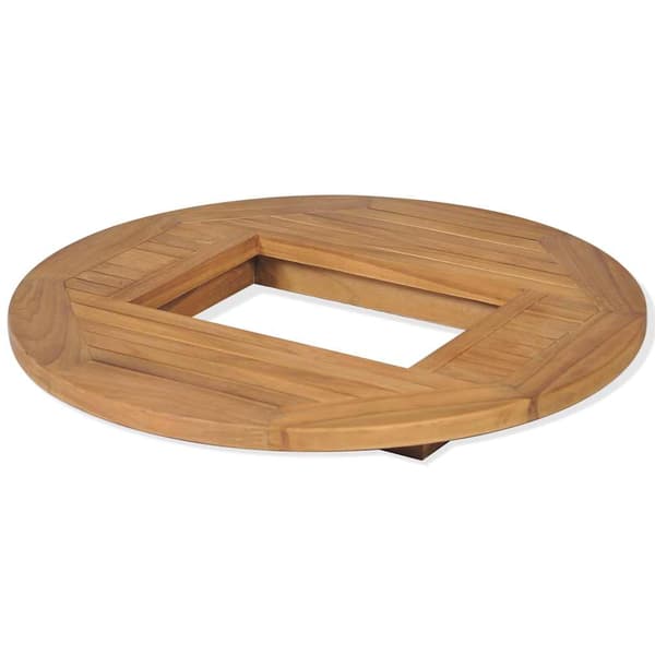 vidaXL ølkassebordplade 70 cm teaktræ