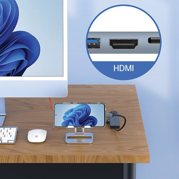 Multi Hub Araree AM81 8in1 USB-C til RJ45 + SD + TF + USB 3.0 + HDMI + PD sort