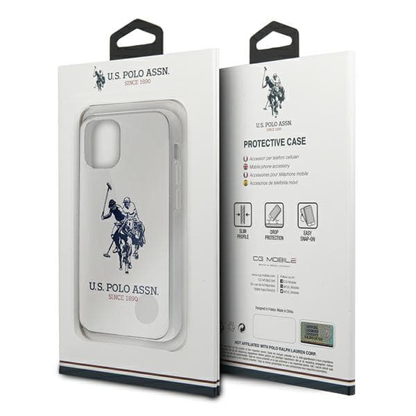 US Polo Shiny Big Logo-cover til iPhone 12 mini, hvid