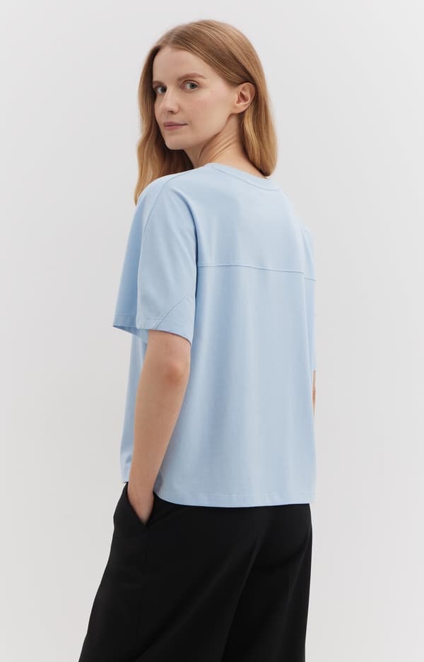 Økologisk bomulds oversize T-shirt L