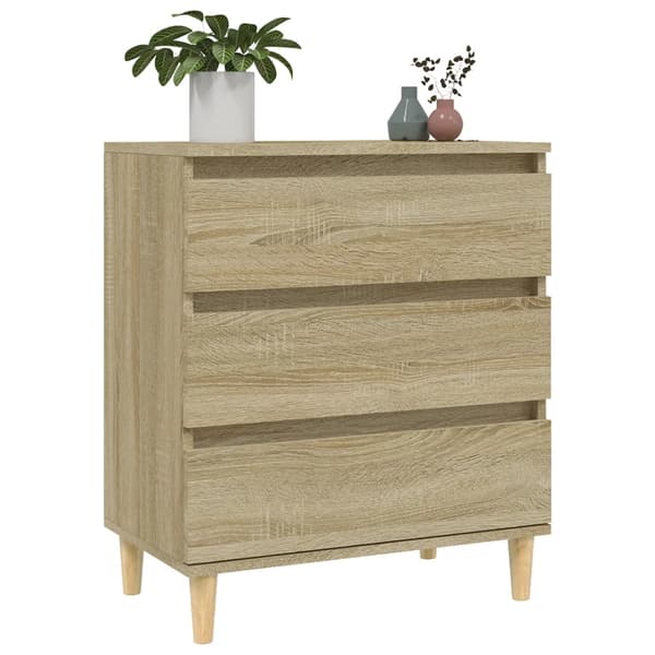 vidaXL kommode, Sonoma eg, 60x35x70 cm, træbaseret materiale