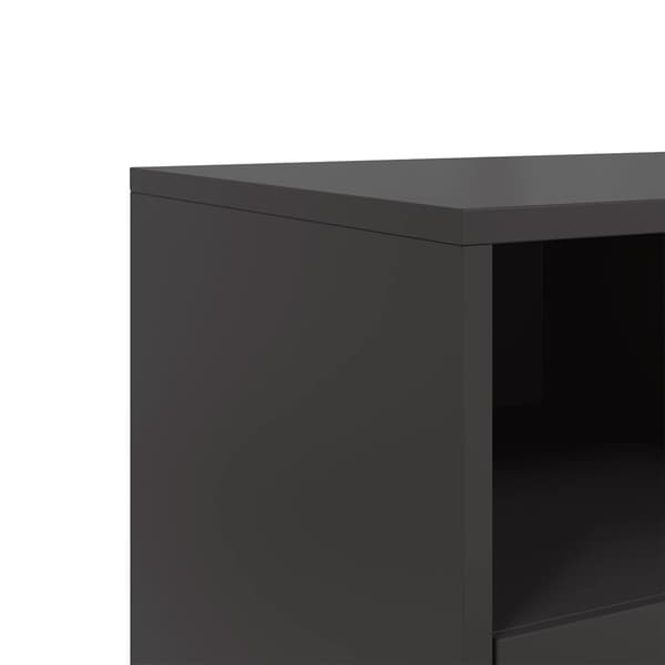 vidaXL TV-bord sort 100,5x39x60,5 cm stål