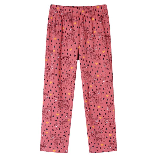 Barnpyjamas med lång ärm, gammalrosa, 92