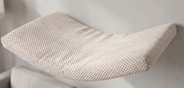 Metal kattehylde Arc 60cm Creme