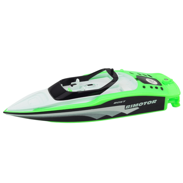 Fjärrstyrd RC Motorbåt Vit och Grön 15cm
