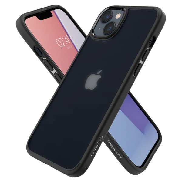 Spigen Ultra Hybrid-cover til iPhone 14 Plus, klart, mat/sort
