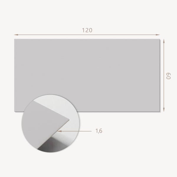 Selvklæbende vinylpanel perfekt til moderne interiør 120x60 cm grå farve