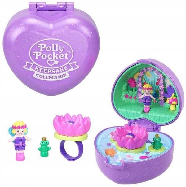 Polly Pocket -sydän- ja sormussetti