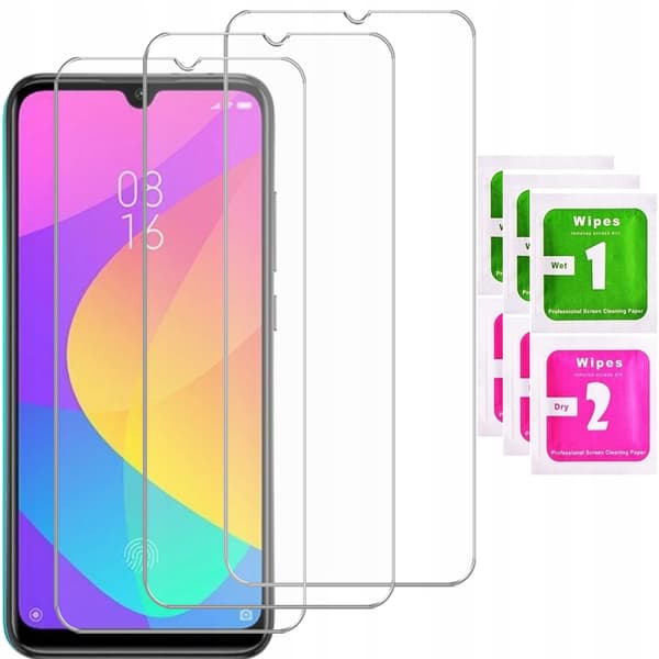 3x Hærdet glas til XIAOMI MI 9 LITE 9H glas | 3-pak