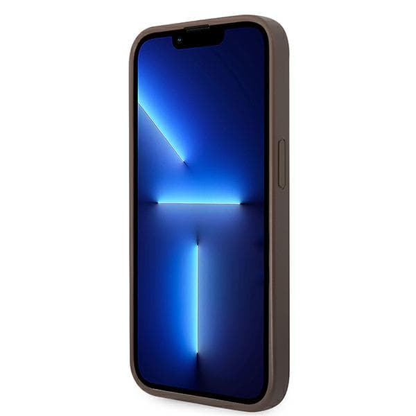 Guess 4G Stripe Collection cover til iPhone 14 Pro, brun/brun