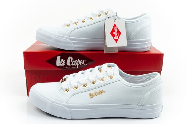 Lee Cooper Lc Flex Canvas Hvid Dame [LCW-26-02-4074L] størrelse 40