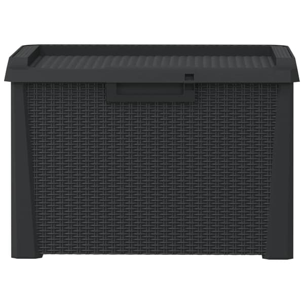 vidaXL Trädgårdslåda, Antracit, 125 L, PP