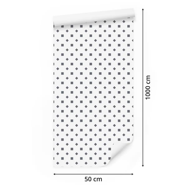 Dots-tapetti vaaleanharmaa, pehmeät muodot 50x1000 cm