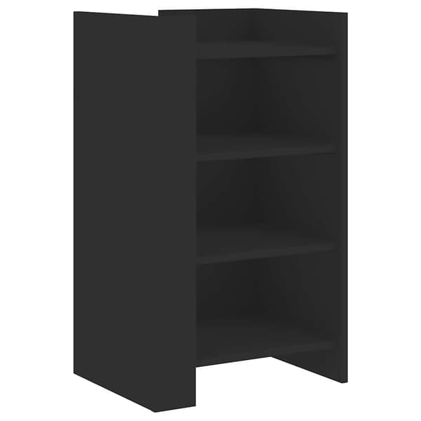 vidaXL skab, sort, 45x35x75 cm, træbaseret materiale
