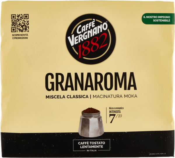 Caffe Vergnano malet kaffe Gran Aroma 500g