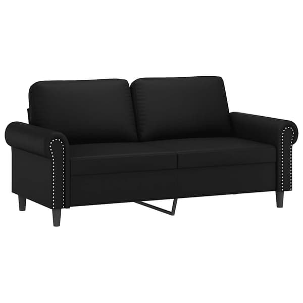 vidaXL 2-personers sofa, sort, 140 cm, kunstlæder