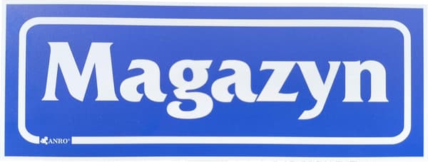 Informationsskylt för lager 90x240mm Anro PVC