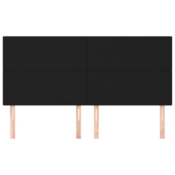 vidaXL sengegavle, 4 stk., sort, 100x5x78/88 cm, stof