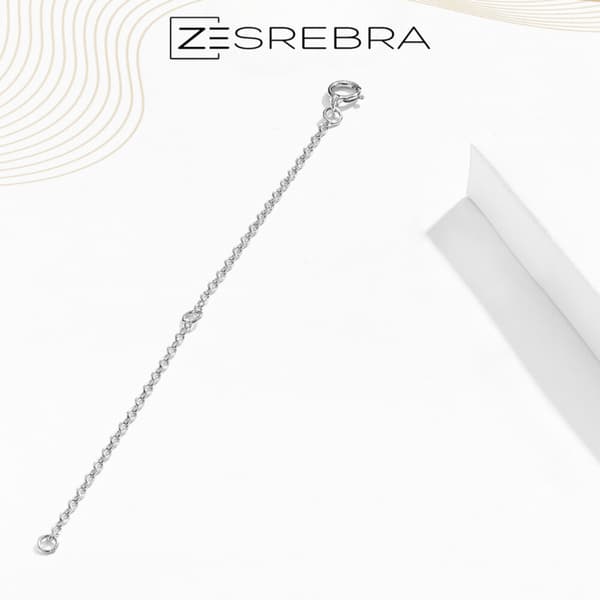 Sølv armbåndskædeforlænger 10cm 925 sølv universal