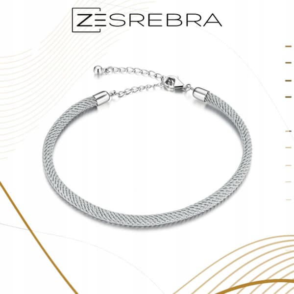 Modulärt armband silver 925 för berlocker pärlor hängen grått silver