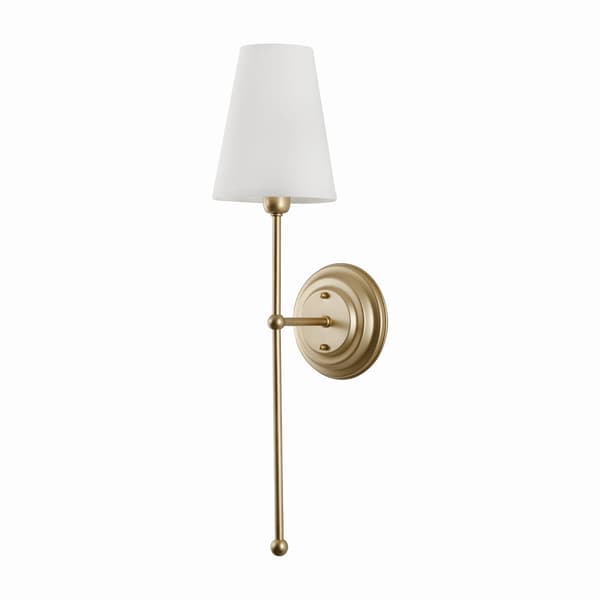 BASIC Guld VIT vägglampa - smal