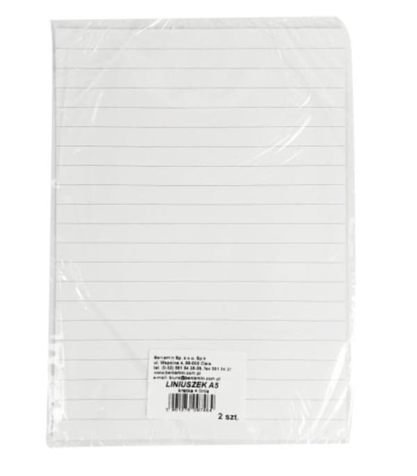 A5 lineal gitter/linje 2 stk.