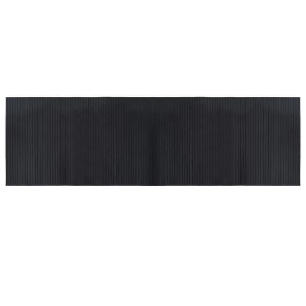 vidaXL Suorakulmainen matto, musta, 60x200 cm, bambu