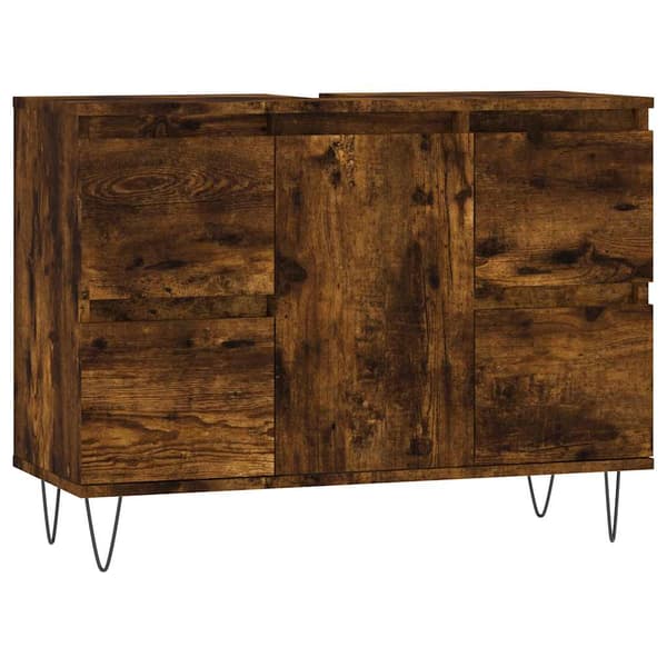 vidaXL badeværelsesskab røget eg 80x33x60 cm