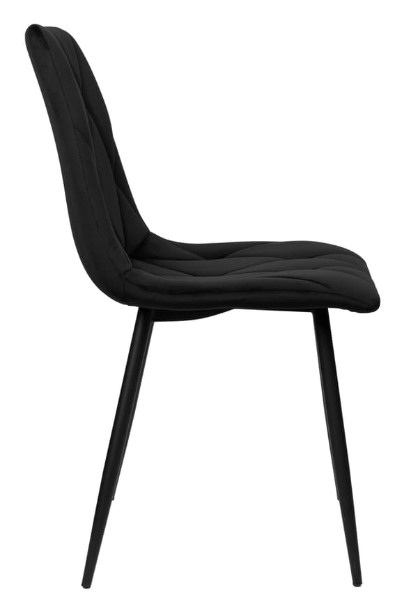 Madison Velvet polstret fløjlsstol, sort