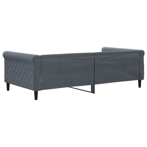 vidaXL Bäddsoffa mörkgrå 100x200 cm sammet