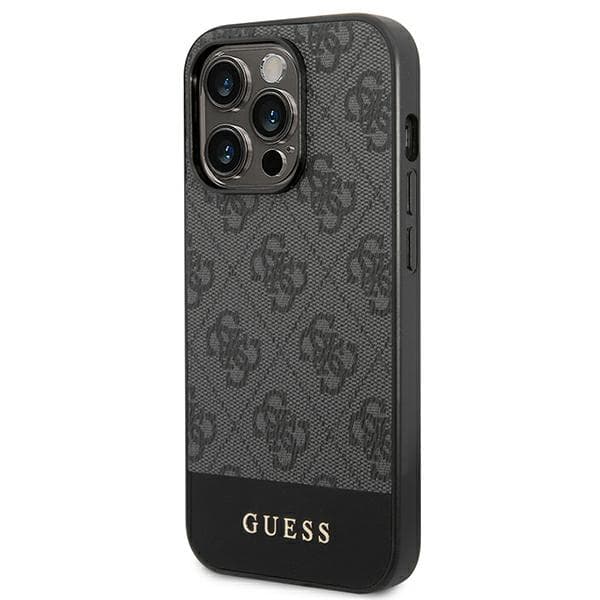 Guess 4G Stripe Collection-skal till iPhone 14 Pro Max, grått