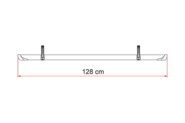 FIAMMA Rail Quick -pyöräkouru 128 cm musta