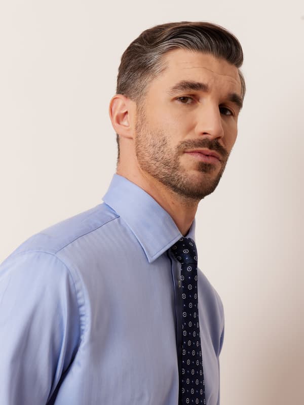 BLÅ SKJORTA LÅNGÄRMAD 176-182/41