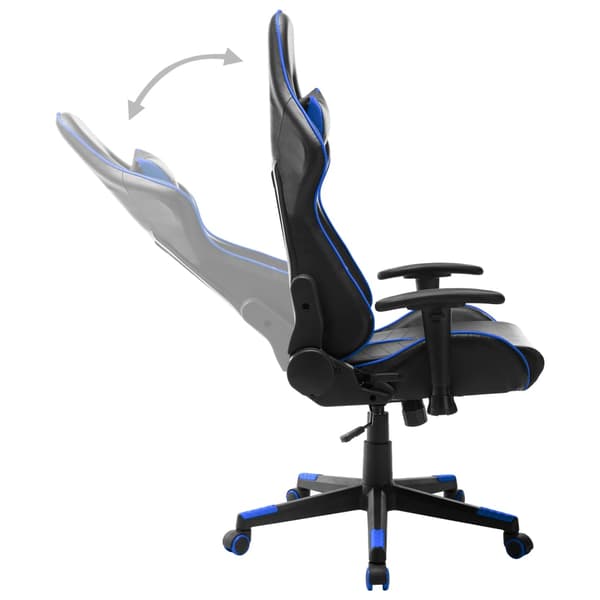 vidaXL gamingstol, sort og blå, kunstlæder