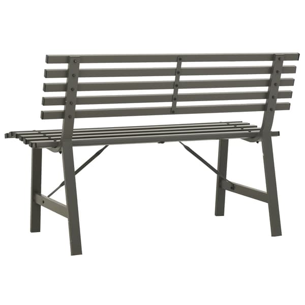 vidaXL Puutarhapenkki 110 cm teräs musta