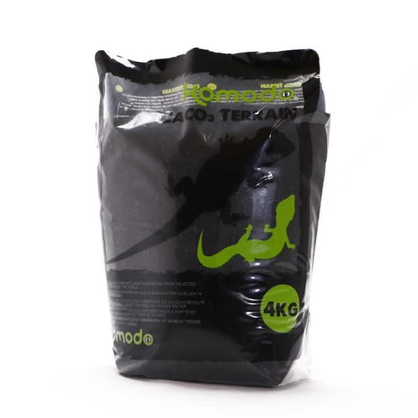 Komodo CaCo3 Sand Black - ätbar sand för reptiler