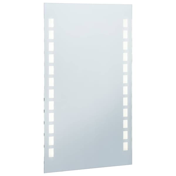 vidaXL Väggmonterad badrumsspegel med LED, 60 x 100 cm