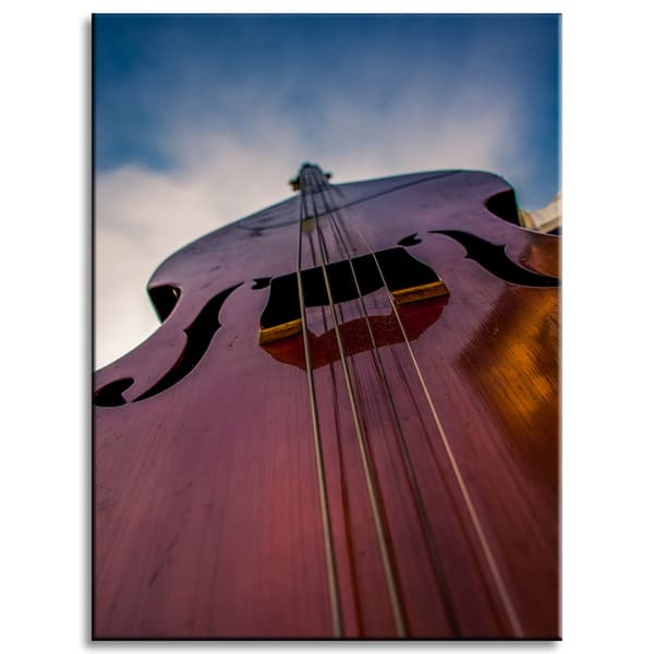 Lærredstryk Musik Kontrabas 30x40 cm