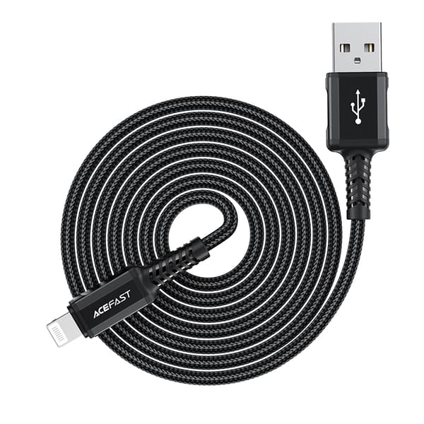 MFI-kaapeli iPhonelle USB - Lightning 2.4A 1.8m musta